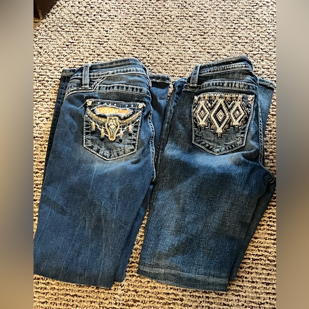 Two Pairs of Miss Me Jeans